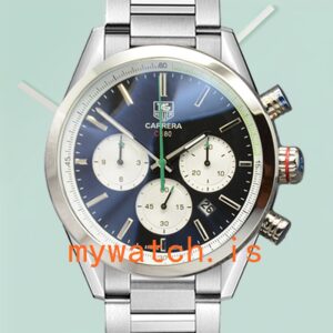 Tag Heuer Carrera 43mm Men CarreraBKSB-010 Black Dial Silver-tone