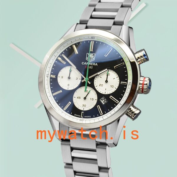Tag Heuer Carrera 43mm Men CarreraBKSB-010 Black Dial Silver-tone - Image 4