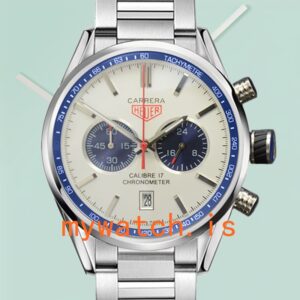 Tag Heuer Carrera Men CarreraWSB-009 43mm White Dial Stainless Steel