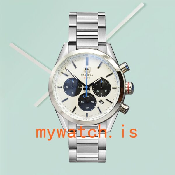 Tag Heuer Carrera Men CarreraWSB-012 43mm Silver-tone Bracelet - Image 4