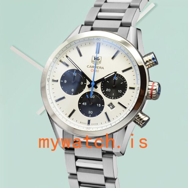 Tag Heuer Carrera Men CarreraWSB-012 43mm Silver-tone Bracelet - Image 3