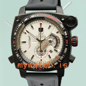 Tag Heuer Grand Carrera 43mm Men GrandCarreraWSR-004 Quartz Rubber Band