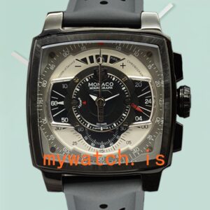 Tag Heuer Monaco 43mm MonacoBKAR-002 Men Rubber Band