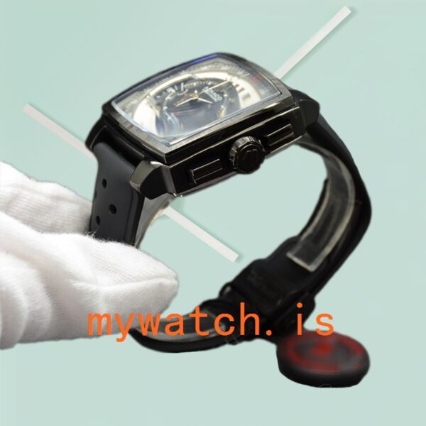 Tag Heuer Monaco 43mm MonacoBKAR-002 Men Rubber Band - Image 4