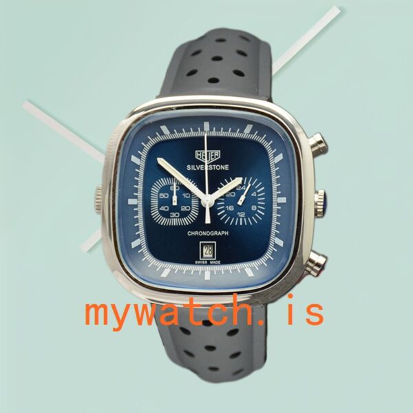Tag Heuer Silverstone SilverstoneBLSR-004 Men 43mm Silver-tone Rubber Band - Image 2