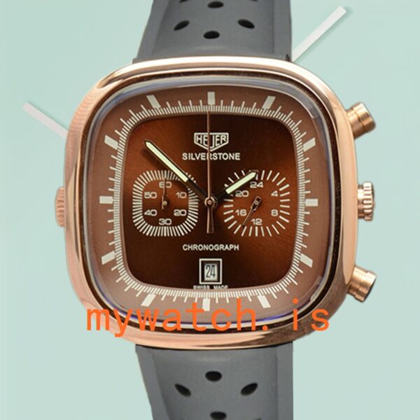Tag Heuer Silverstone Men 43mm SilverstoneBRSR-001 Rubber Band Brown Dial