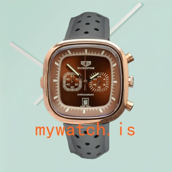 Tag Heuer Silverstone Men 43mm SilverstoneBRSR-001 Rubber Band Brown Dial - Image 2