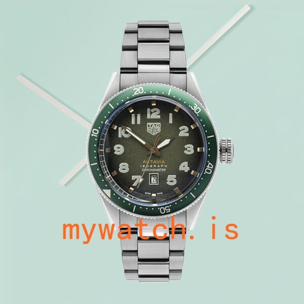 Tag Heuer Autavia WBE5114-002 Men 43mm Green Dial - Image 2