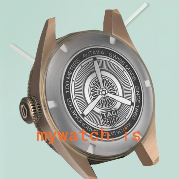 Tag Heuer Autavia 43mm WBE5190-001 Men Green Dial Ceramics Bezel - Image 3