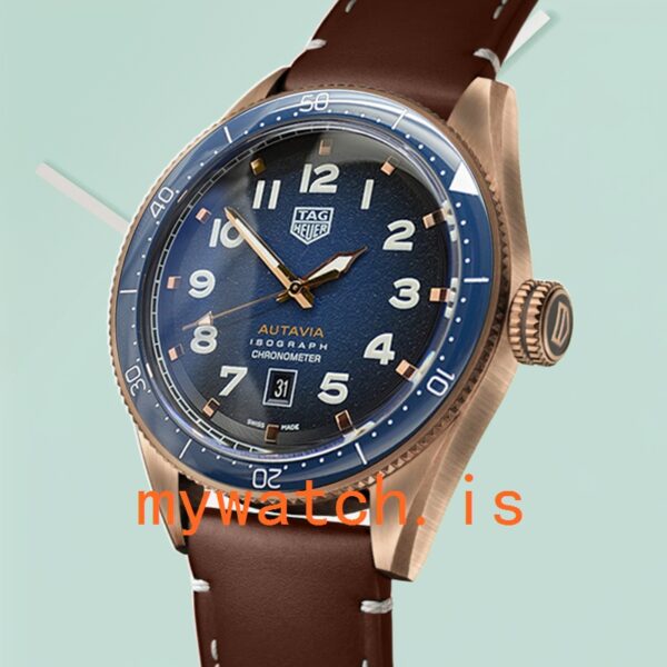 Tag Heuer Autavia 43mm WBE5190-002 Men Blue Dial - Image 3