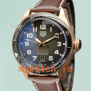 Tag Heuer Autavia Men 43mm WBE5190.FC8268-001 Leather Strap
