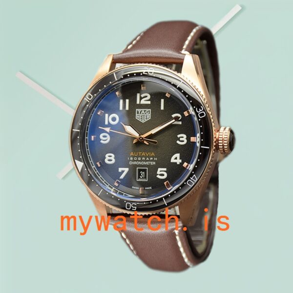 Tag Heuer Autavia Men 43mm WBE5190.FC8268-001 Leather Strap - Image 2