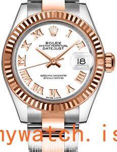 Rolex Datejust 28mm Ladies m279381rbr-0021 Diamond Bezel White Dial