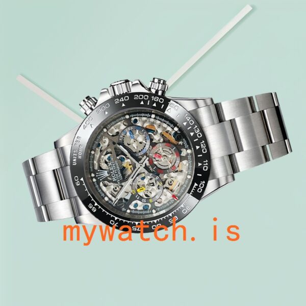 Rolex Daytona Men’s 40mm Skeleton Limited Edition Oyster Bracelet Stainless Steel - Image 4