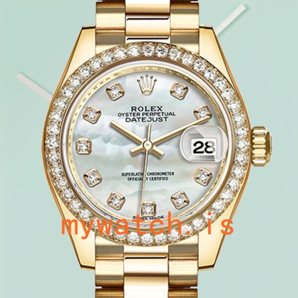 Rolex Datejust 28mm Ladies m279138rbr-0015 Automatic Mother of Pearl Dial