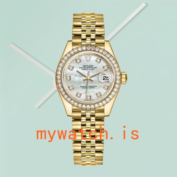 Rolex Datejust 28mm Ladies m279138rbr-0015 Automatic Mother of Pearl Dial - Image 2