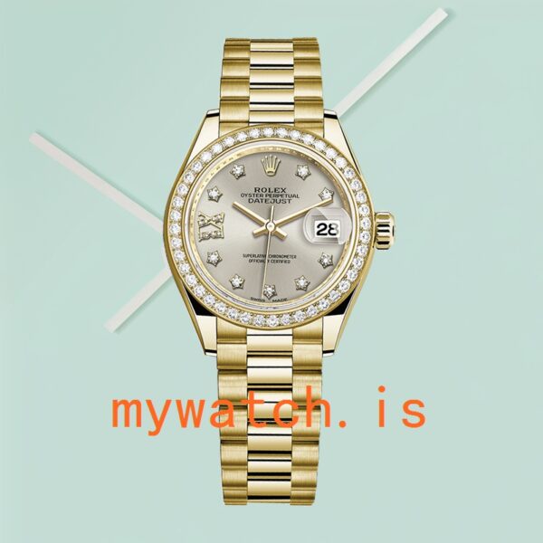 Rolex Datejust m279138rbr-0001 Ladies 28mm Silver Diamond Dial Diamond Bezel - Image 5