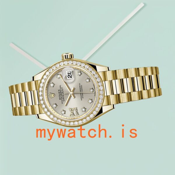 Rolex Datejust m279138rbr-0001 Ladies 28mm Silver Diamond Dial Diamond Bezel - Image 4