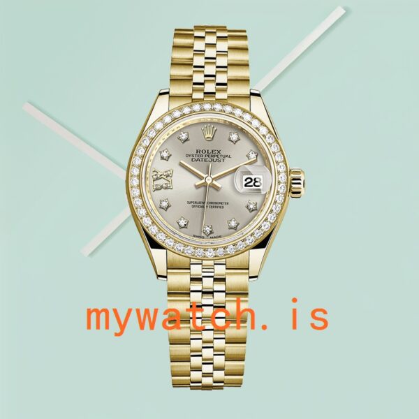 Rolex Datejust m279138rbr-0001 Ladies 28mm Silver Diamond Dial Diamond Bezel - Image 2