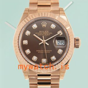 Rolex Datejust m279175-0016 28mm Ladies Rose Gold-tone