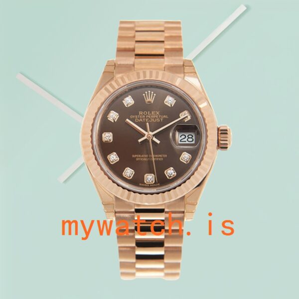 Rolex Datejust m279175-0016 28mm Ladies Rose Gold-tone - Image 5
