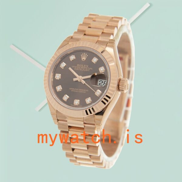 Rolex Datejust m279175-0016 28mm Ladies Rose Gold-tone - Image 4