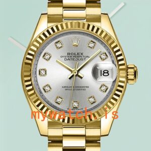 Rolex Datejust Ladies m279178-0015 28mm Gold-tone Silver Dial