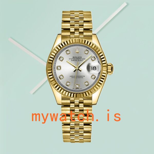 Rolex Datejust Ladies m279178-0015 28mm Gold-tone Silver Dial - Image 2