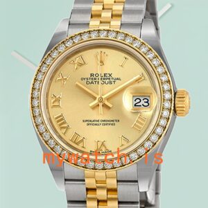 Rolex Datejust m279383rbr-0009 Ladies 28mm Champagne Dial Automatic
