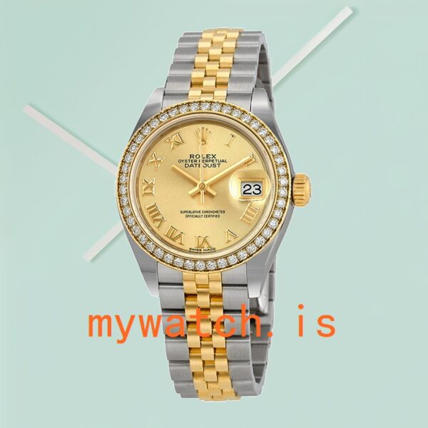 Rolex Datejust m279383rbr-0009 Ladies 28mm Champagne Dial Automatic - Image 3