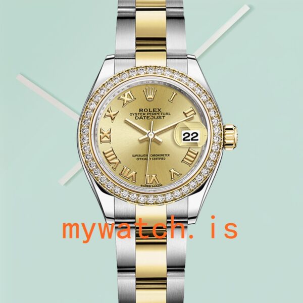 Rolex Datejust m279383rbr-0009 Ladies 28mm Champagne Dial Automatic - Image 4