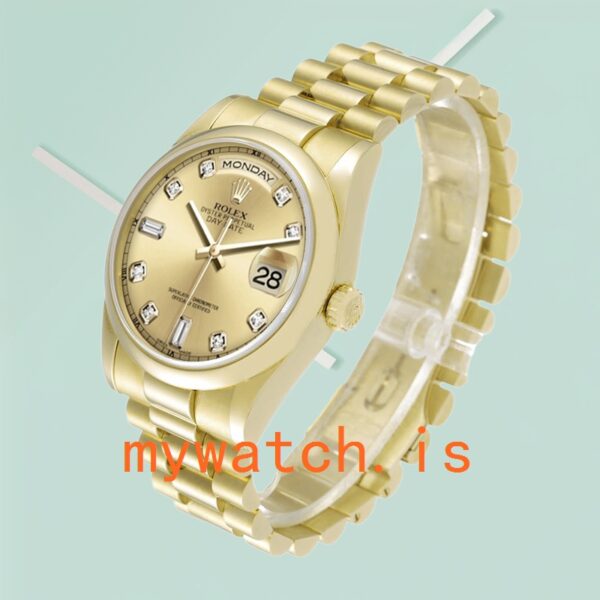Rolex Day-Date 36mm 118208 Men’s Stainless Steel Champagne Dial - Image 4