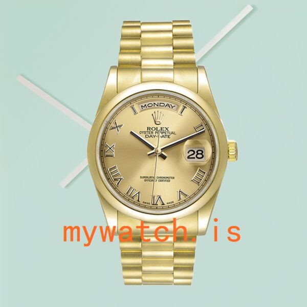 Rolex Day-Date Men’s 118208 36mm Champagne Dial - Image 3