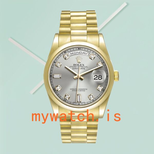 Rolex Day-Date Men’s 118208 36mm President Bracelet/Oyster Bracelet Gold-tone - Image 2